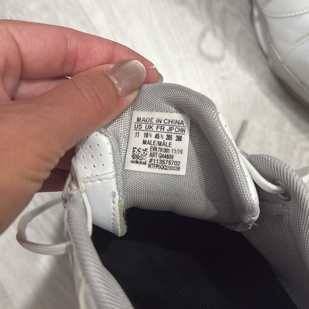 Adidas Adipower Boost Mens 10.5 White and Grey Golf Cleats - Picture 16 of 16